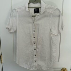 Abercrombie White Linen Shirt